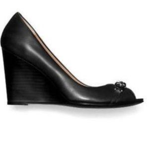 Brand New Coach Elora Leather Wedge, Size 10